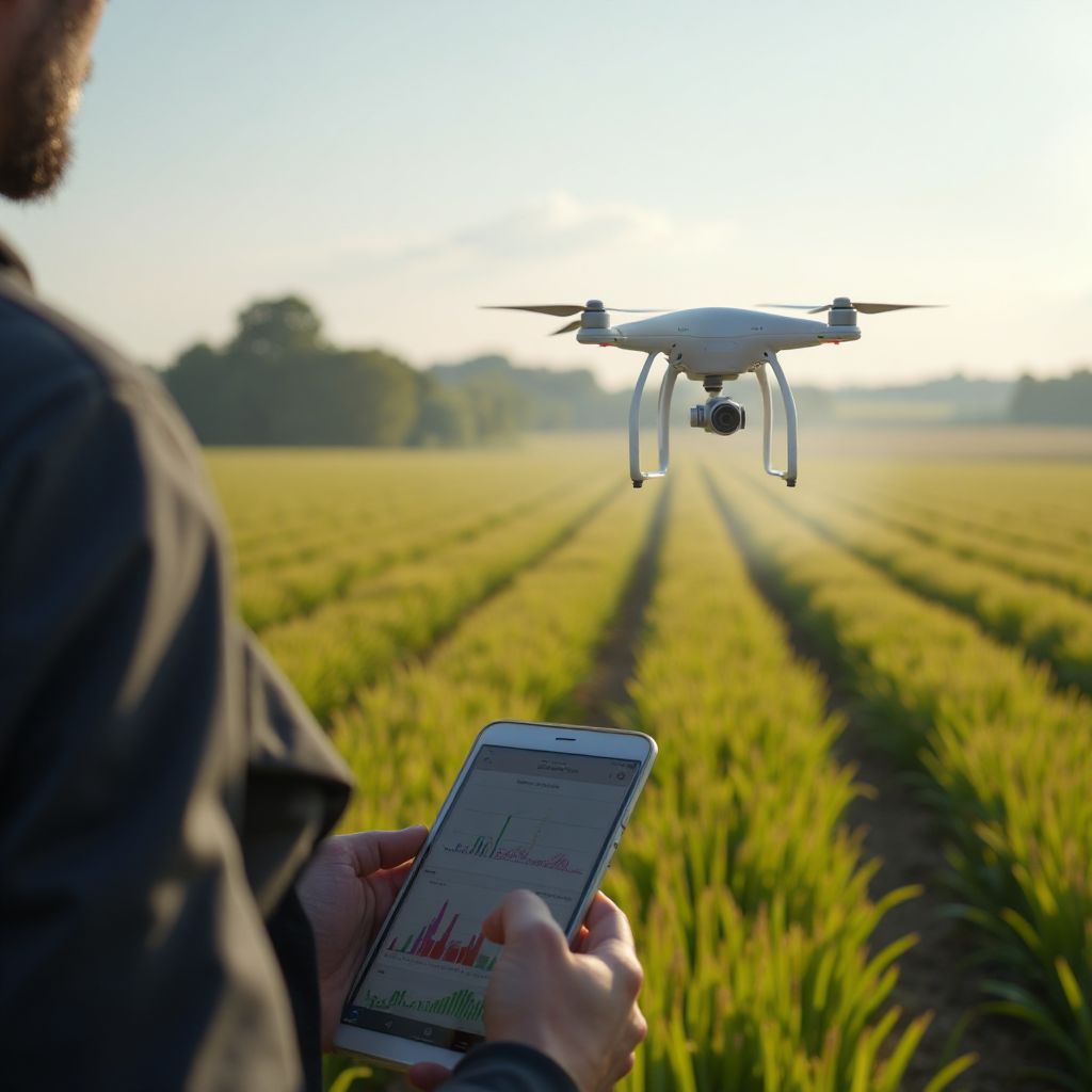 Dronă pentru agricultură de precizie