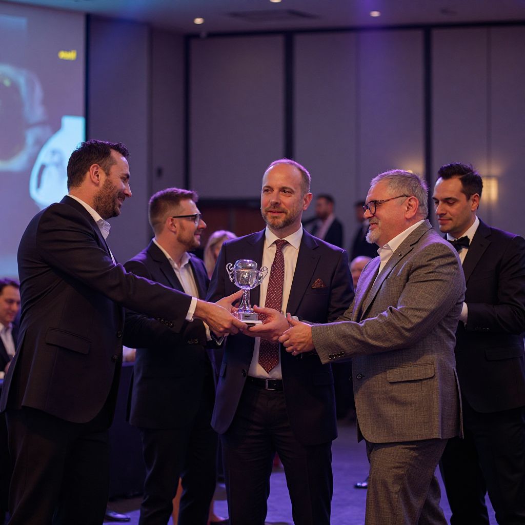 Echipa la ceremonia de premiere