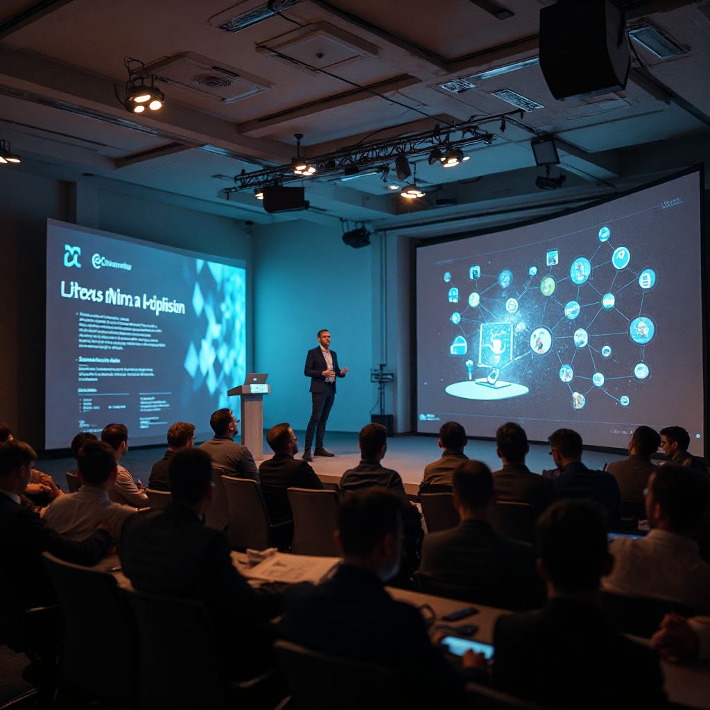 Prezentare la conferință de AI